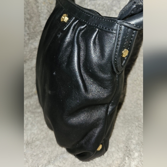 Lodis RFID Black Leather Crossbody Bag Zip Close  Adjustable Strap Purse - Picture 11 of 16